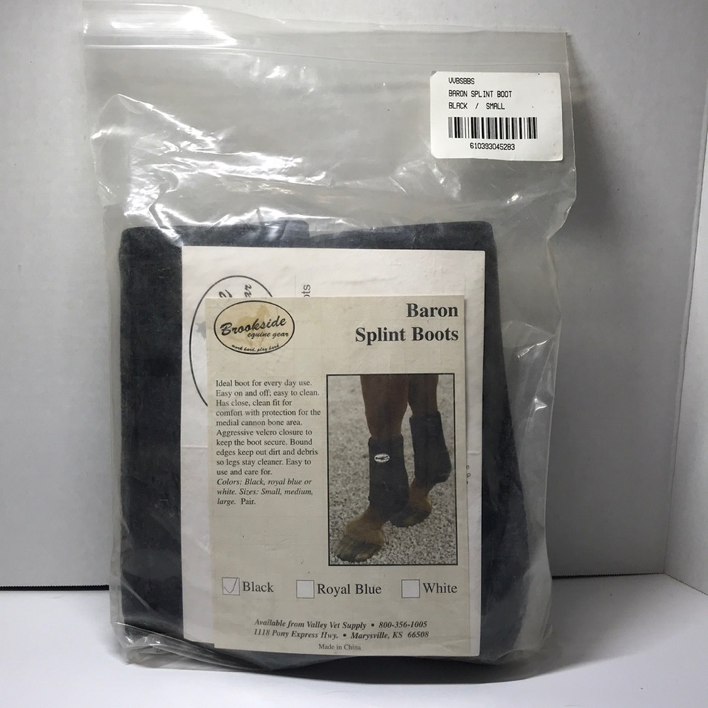 NWT Black Baron Splint Boots Small